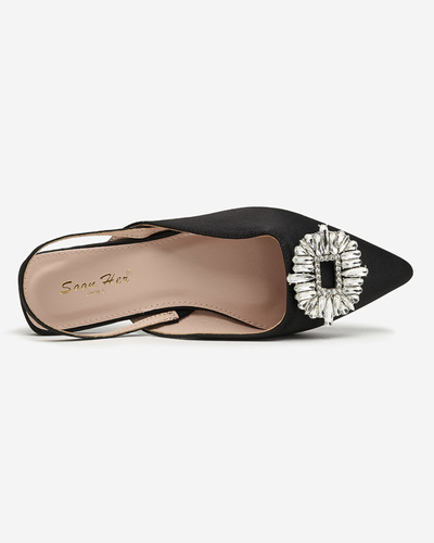 Black Etalli ballerina slippers. Footwear