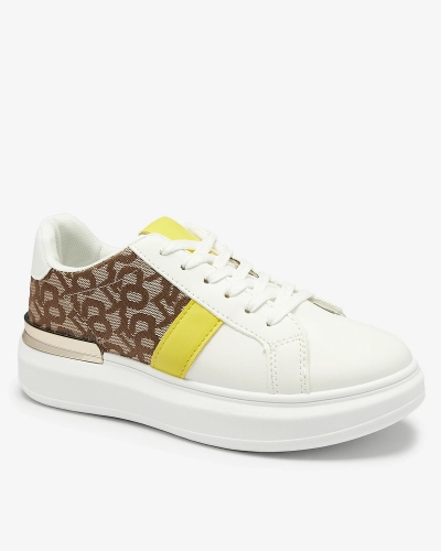 Royalfashion Valged ja pruunid naiste spordijalatsid Mlysio