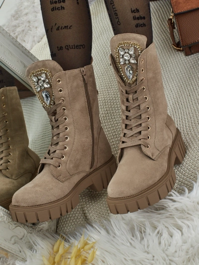 Royalfashion Women's High Worker Boots Suboo