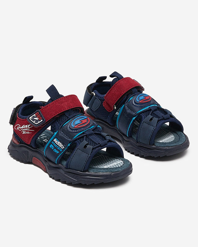 Meresinine ja bordoopunased poiste sandaalid Velcro Roser-Footwear'iga