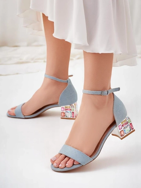 Royalfashion Women's sandals with decorative heels Ballou