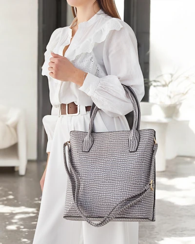 Royalfashion Лакированная женская сумка с Embossing