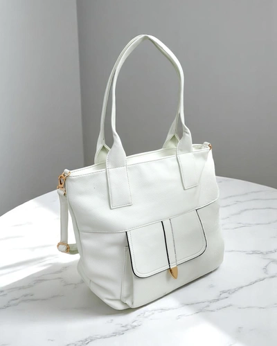 Royalfashion Large women's shopper bag made of eco-leather