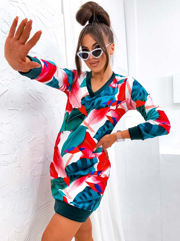 Royalfashion Naiste originaalmustriga minikleit