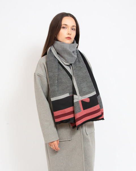 Royalfashion Halli-roosa naiste kerge printidega sall