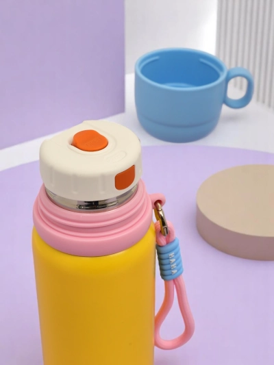 Royalfashion Thermal mug thermos with Happy Smile cup