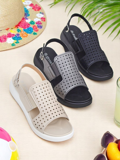 Royalfashion Naiste paksul tallal sandaalid BreezyStep