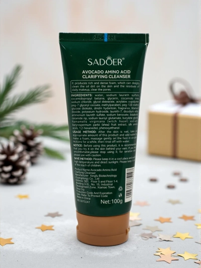 Sadoer Holiday Cleansing Face Gel with Avocado and Amino Acids