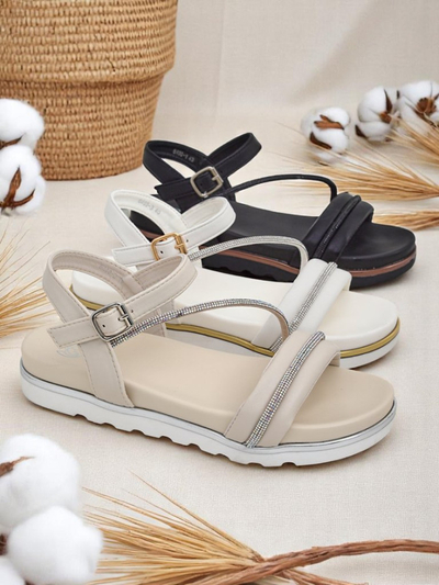 Royal Fashion Women's Rhinestone Wedge Sandals Magnol