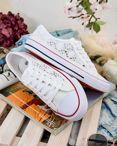 Aurelia Bianco - Royalfashion ažuursed valged kangast tossud, suurus 40