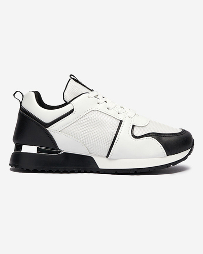 White women's sports shoes with black Ruby inserts - Footwear