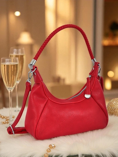 Royalfashion Small Women's Eco-Leather Handbag with Decorative Strap Lacquea