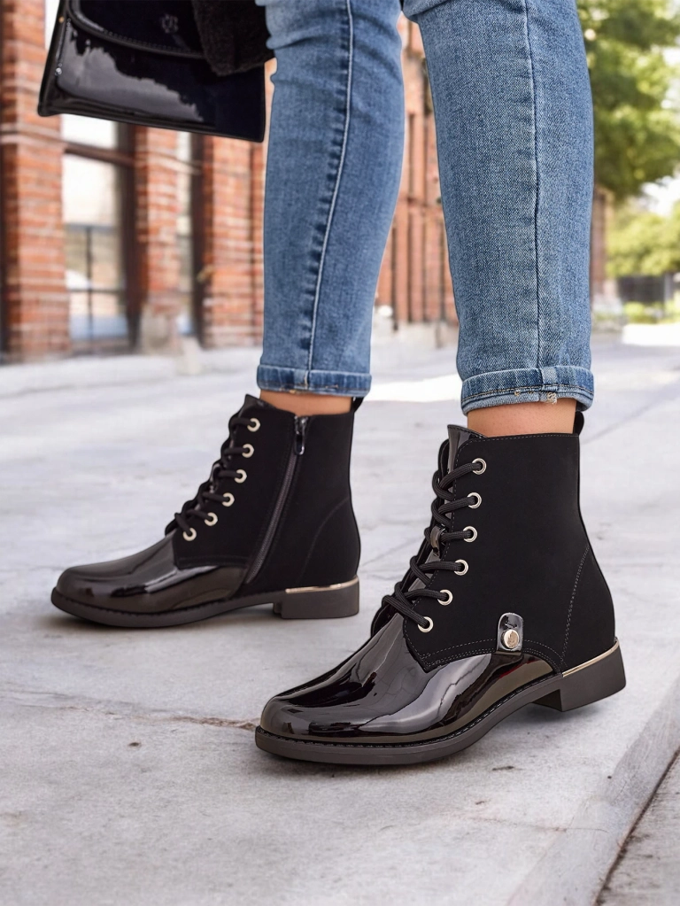 Royalfashion Women's lace-up boots Safalle