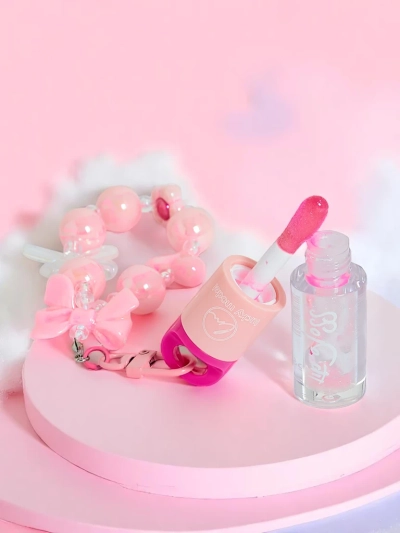 Lip gloss for children with bracelet Colorless