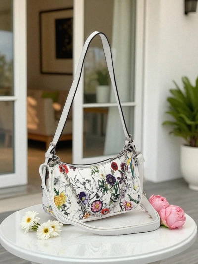 Royalfashion Small women's handbag made of eco-leather with flowers Lily Bloom