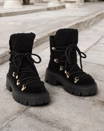 Royalfashion Lozin lace-up women's snow boots