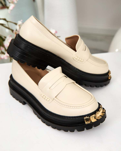 Naiste Loafersid Aurelia Beežid 5cm Platvormil - Stiilsed ja Mugavad