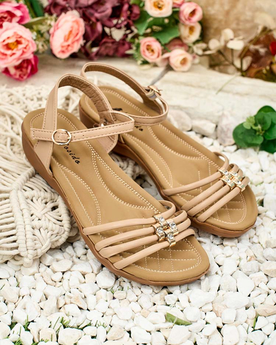 Royalfashion Decorated women's Sun Crusher sandals
