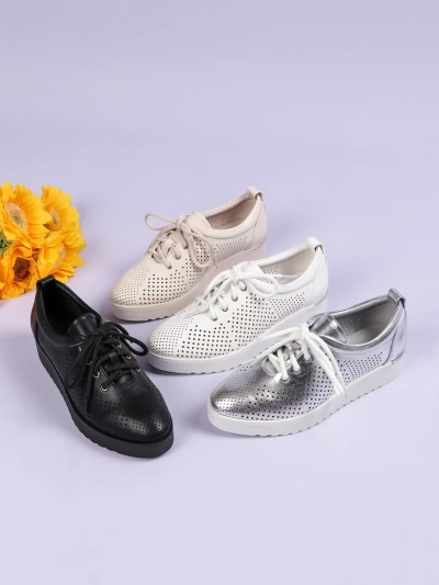 Королевская мода Женские перфорированные туфли Gofielle