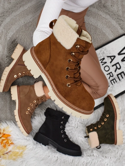 Женские ботинки-траперы с мехом Tessara