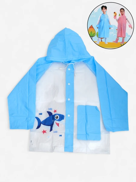 Royalfashion Laste vihmamantel Shark Splash