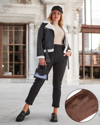 Royalfashion Warmed naiste teggings püksid PLUS SIZE