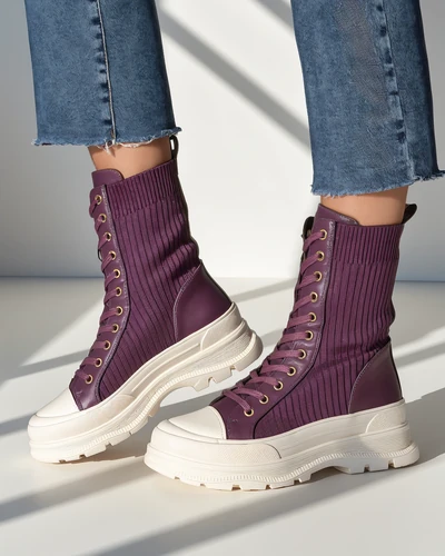 Royalfashion Women's high worker boots Fosilla