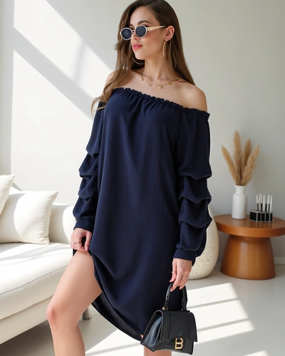 Royalfashion Smooth women's dress a'la Spanish with ruffles