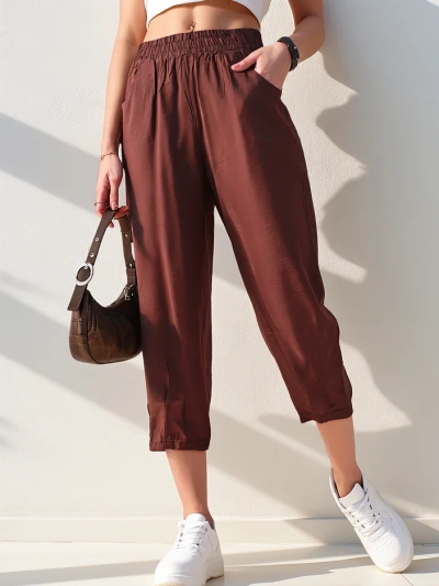 Royalfashion Straight Women's Fabric Trousers 7/8