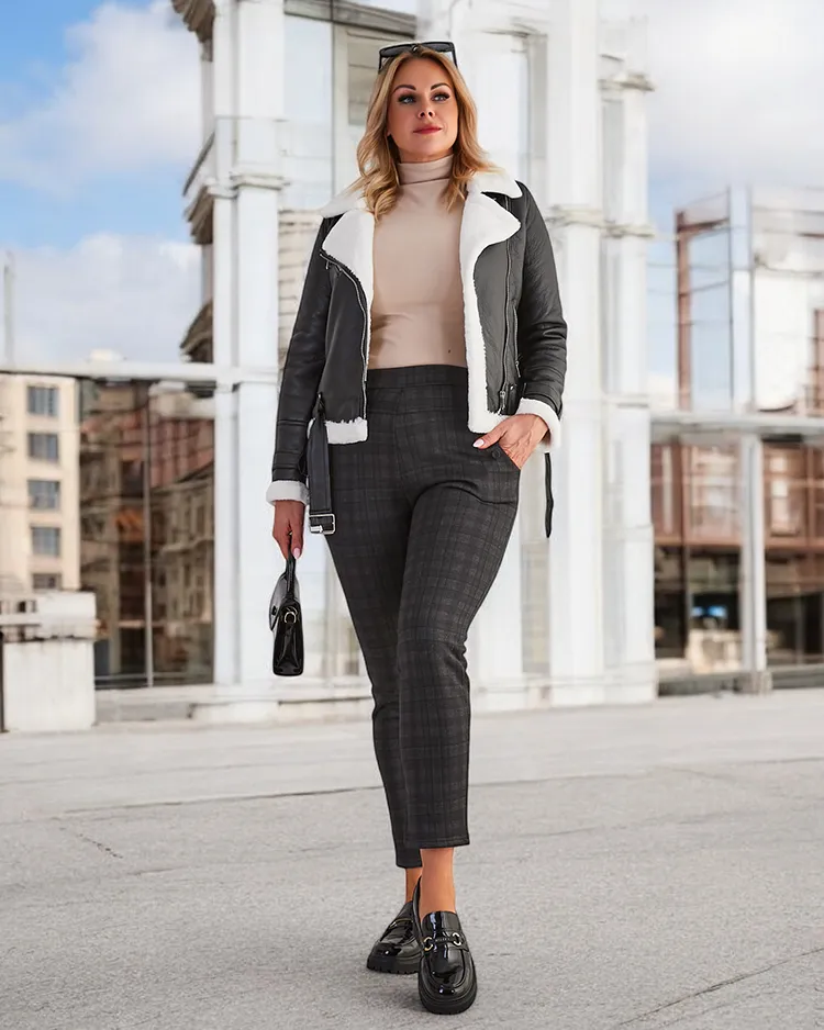 Royalfashion Warmed naiste teggings püksid PLUS SIZE
