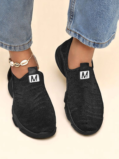 Royalfashion Women's Slip-On Fabric Sports Shoes Flex Move
