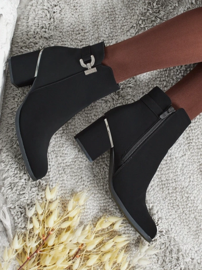 Women's Eco-Leather Ankle Boots with Block Heel Ruvina