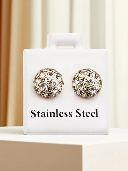 Royalfashion Женские серьги-кольца с цирконами