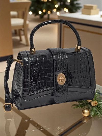 Lakitud väike naiste ökonahast käekott Lunaya