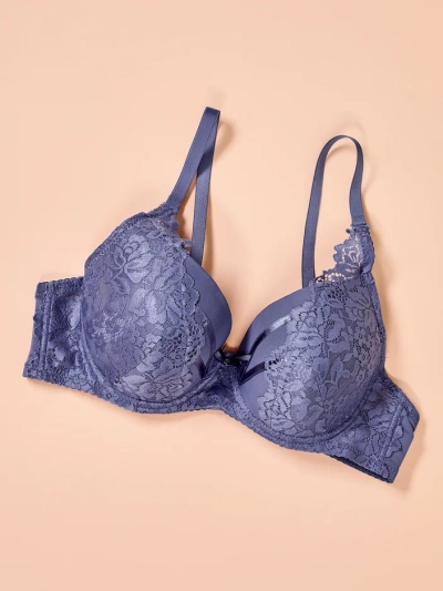 Royalfashion Women's padded bra with lace