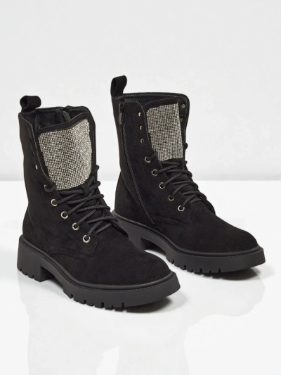 Eco-Suede Lace-Up Women's Ankle Boots Ferlyne