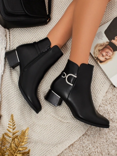 Eco-leather women's ankle boots with butterflies Bravelle