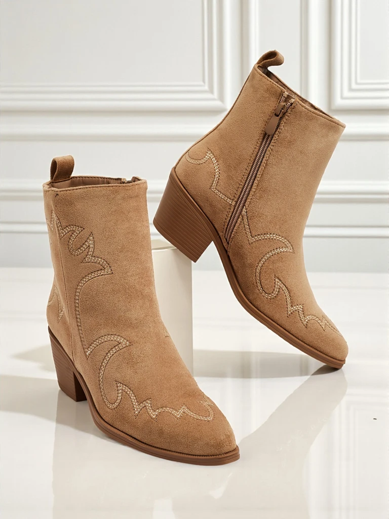 Женские ботинки-ковбойки Velvet Ash – на каблуке