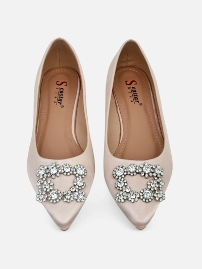 Royalfashion Женские балетки a'la сатин с декоративной пряжкой Legant