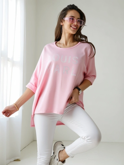 Royalfashion Naiste viskoospluus, millel on sädeluste kirjutised