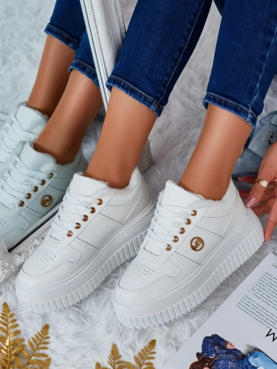 Royalfashion Warmed women's sneakers with fur Rozit