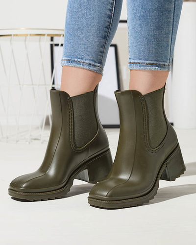 Dark green women's boots Caldala- Footwear