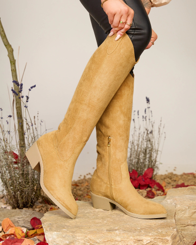 Royalfashion Women's insulated boots in camel Comfy Elegance