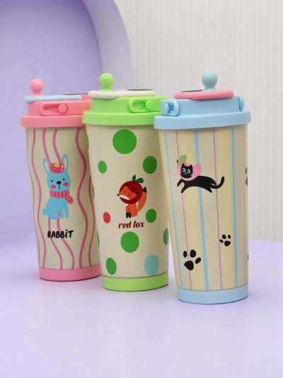 Royalfashion Термокружка с носиком и датчиком температуры Милые животные