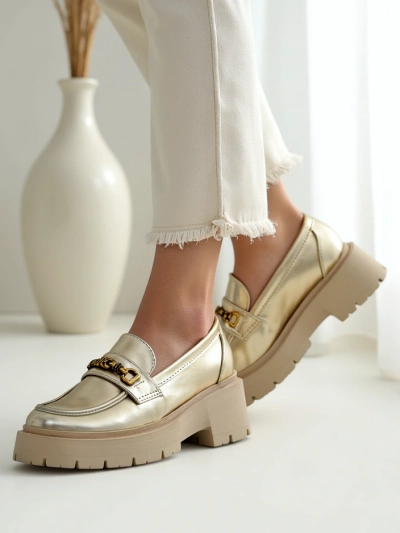 Royalfashion Women's moccasins gold-plated Goldlove