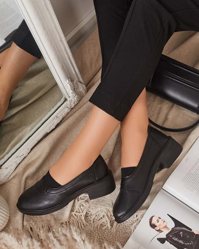 Royalfashion Black women's moccasins Nasannae