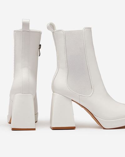 Royalfashion White women's Farhera stiletto boots