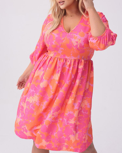 Royalfashion Naiste põlve pikkune kleit prindiga PLUS SIZE