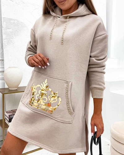 Royalfashion Kvinnen sin bomull Mini Kjole Hette stil